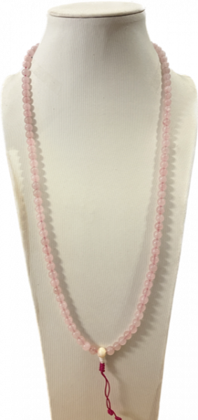 Rosenquarz Mala 108 Perlen 8mm