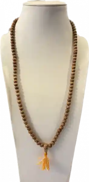 Sandelholz Mala 108 Perlen 8mm gelb/rot