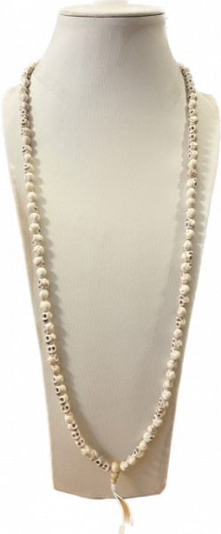 Mala bone 108 skull shaped beads + Guru bead