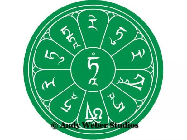 Tara Mantra Aufkleber : Om Tare Tuttare Ture Soha