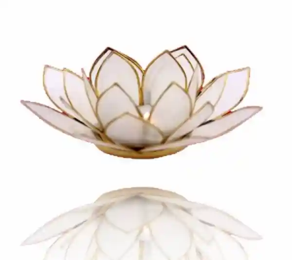 Lotus candlelightholder chakra goldlining