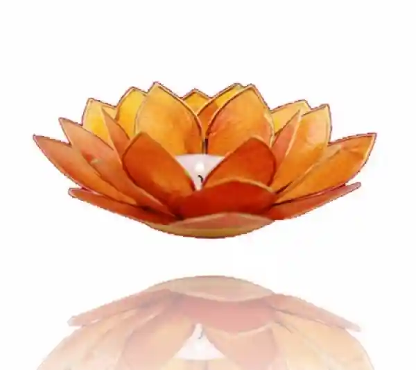 Lotus candlelightholder chakra goldlining