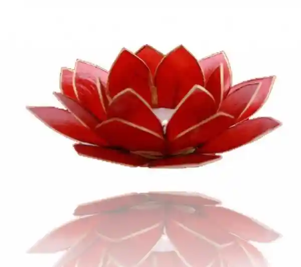 Lotus candlelightholder chakra goldlining
