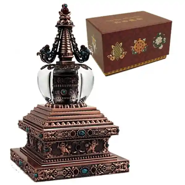 Stupa mit Solar Gebetsmühle