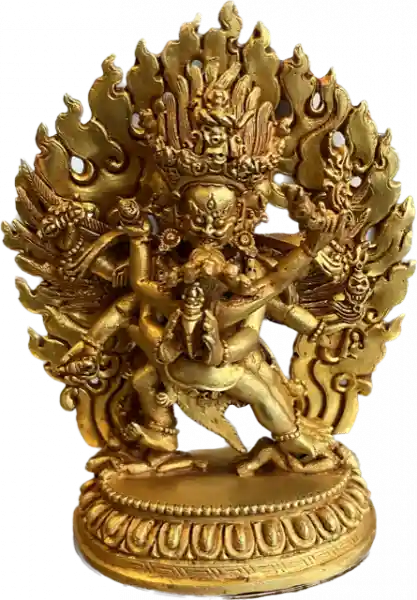 Vajrakilaya Statue 13 cm vergoldet