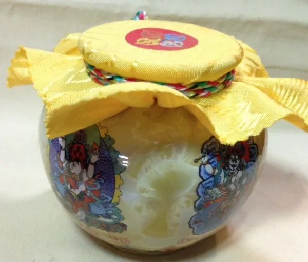 Yellow Zambala Blessed Treasure Vase (S)