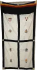 Door curtain with 8 lucky symbols in different colors