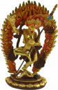 Simhamuka Dakini Statue 19cm teilvergoldet