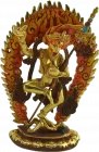 Simhamuka Dakini Statue 19cm teilvergoldet