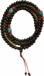 Wood Mala with Stones