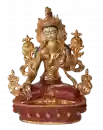 Weiße Tara Statue 21 cm teilvergoldet