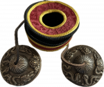 Tibetische Zimbeln mit Drachenmotiv und Tasche