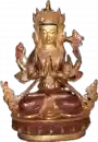 Avalokiteshvara Statue 32cm teilvergoldet