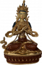 Vajradhara Statue 23 cm teilvergoldet