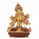 Weiße Tara Statue 32 cm teilvergoldet
