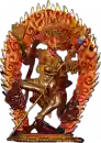 Simhamuka Dakini Statue 19cm teilvergoldet