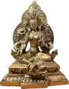 Grüne Tara Statue mit Aura Messing