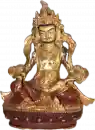 Gelber Dzambala Statue teilvergoldet 23 cm