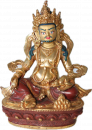 Yellow Dzambala Statue halfgold 23 cm