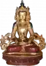 Amitayus Statue 22 cm teilvergoldet