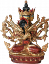 Guhyasamaja Statue 9 Inch halfgold