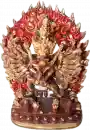 Yamantaka mit Gefährtin halbvergoldet 22 cm