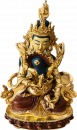 Vajrasattva mit Gefährtin Statue 23 cm teilvergoldet