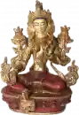 Grüne Tara Statue 21 cm teilvergoldet