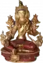 Grüne Tara Statue 21 cm teilvergoldet