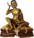 Milarepa Statue 19cm teilvergoldet