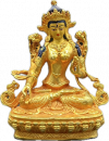 Weiße Tara Statue 7 cm mit Gesichtsbemalung