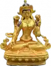 Weiße Tara Statue 7 cm mit Gesichtsbemalung