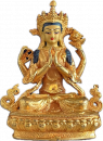 Avalokiteshvara / Chenresig Statue 7 cm mit Gesichtsbemalung
