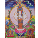 Chenrezig mit 1000 Armen - Thangka Reproduktion