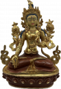 Weiße Tara Statue 21 cm teilvergoldet