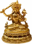 Manjusri Statue Mini Statue vergoldet
