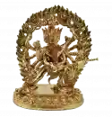 Cakrasamvara 12 arm Statue 8 Inch fullgold