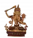 Manjursri Statue 8 Inch half-gold plated