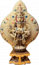 Avalokiteshvara (Chenresig) 1000 armig Statue 36 cm teilvergoldet