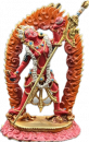 Vajrayogini Statue aus Kupfer fein bemalt 10 cm