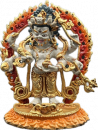 white mahakala statue copper coloured 10 cm