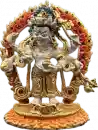 white mahakala statue copper coloured 10 cm