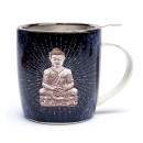 Teetasse mit Sieb blauer Buddha