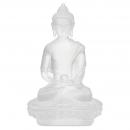 Buddhafigur Amithaba transparent weiß