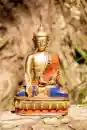 Medizin-Buddha 22 cm Messing mit Steinen
