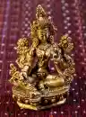 Grüne Tara Statue Messing 9,5 cm