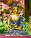 Medizin-Buddha 21,5 cm Messing finish gold/schwarz