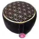 Blume des Lebens Meditationskissen Anthrazit