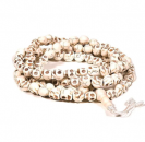 Mala skull made of bones natural color 108 pearls 10mm