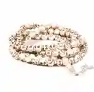 Mala skull made of bones natural color 108 pearls 10mm